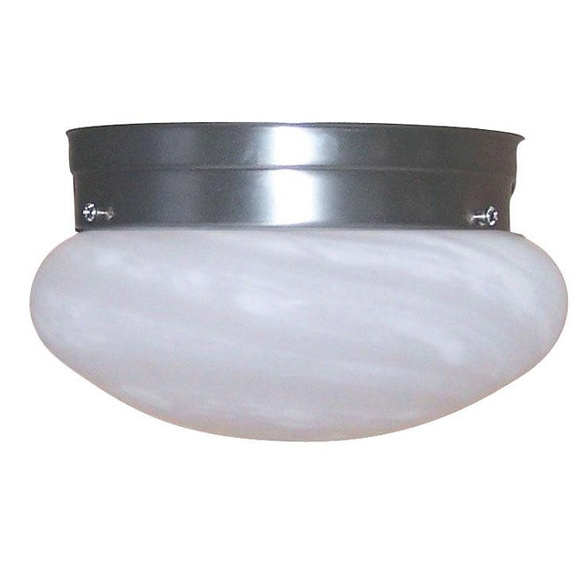 Transitional Brushed Nickel 1-light Flush Mount