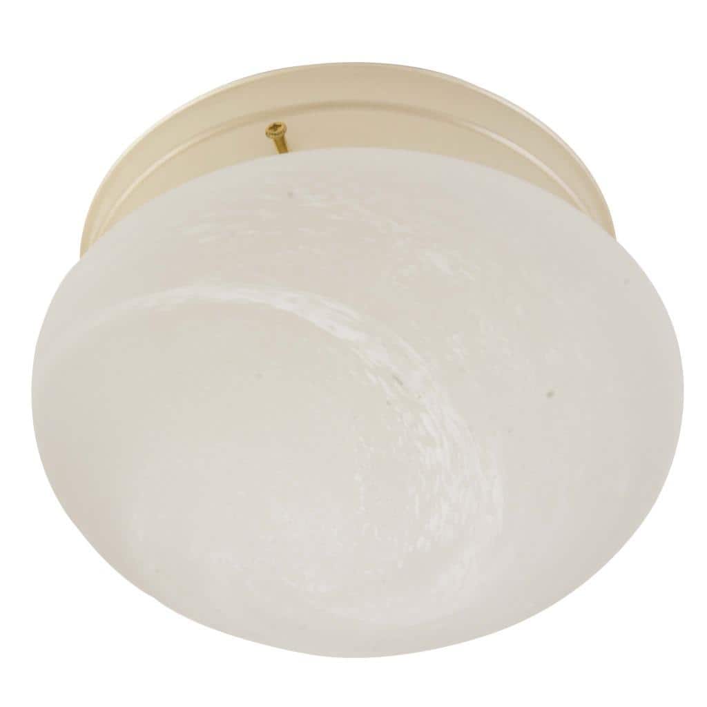 Transitional Pearl Mist 1-light Flush Sconce