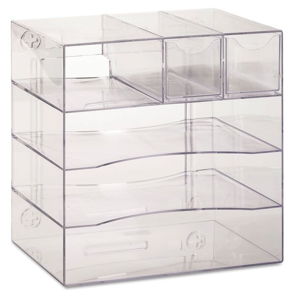 Rubbermaid® Optimizers Four-Way Organizer with Drawers, Plastic, 13 1/4 ...