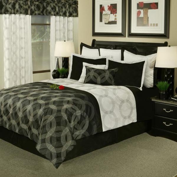 PCHF Circa Black White 8-piece Comforter Set. Opens flyout.