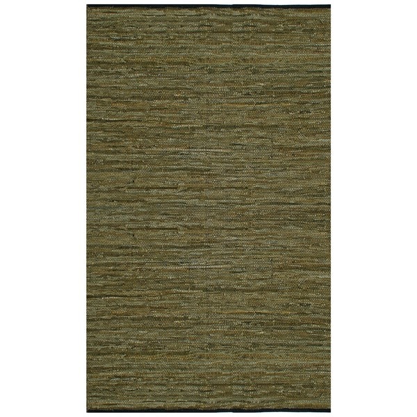 Matador Green Hand woven Leather Rug (5' x 8') St Croix Trading 5x8   6x9 Rugs