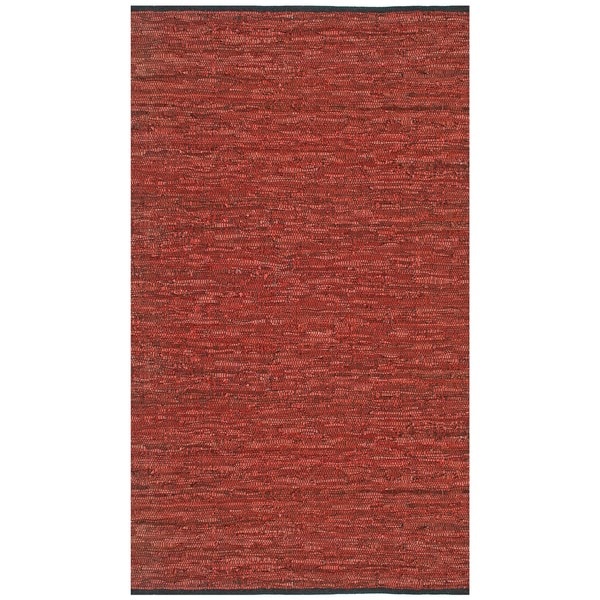 Hand Woven Matador Brown Stripe Leather Rug (8 x 10)