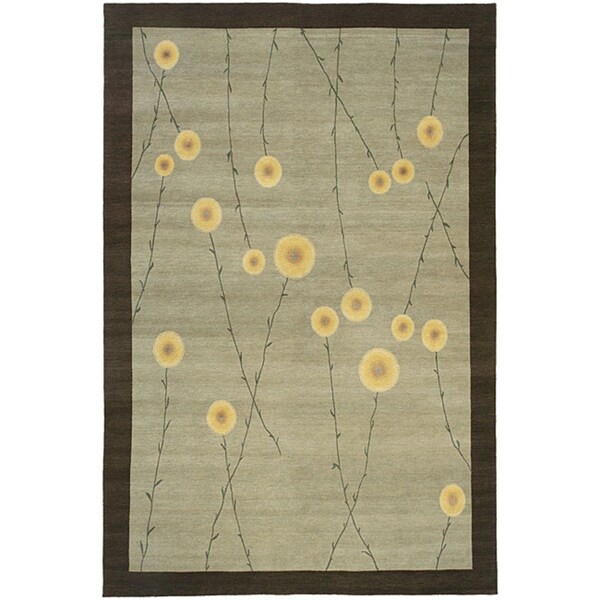 Shop Handmade Nepalese Grey Jardin Wool Rug 2'6 x 10' (Nepal) Free