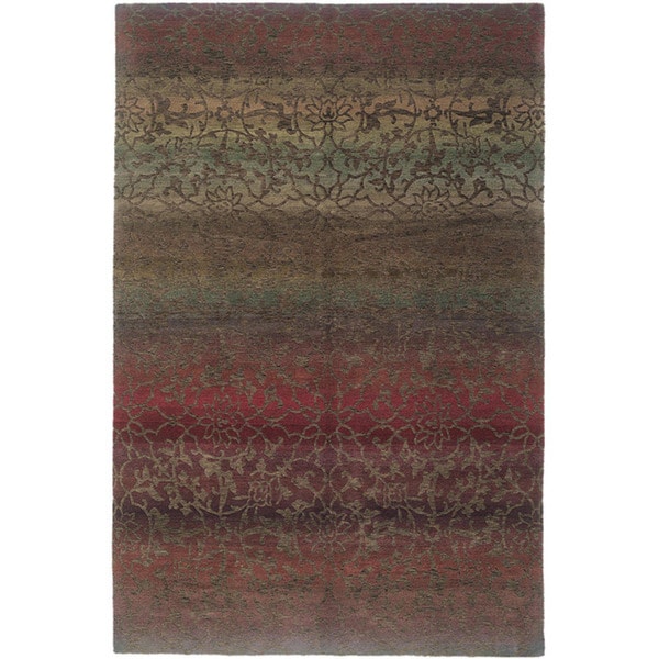 Shop Handmade Nepalese Mauve Divine Wool Rug 2'6 x 10' (Nepal) Free