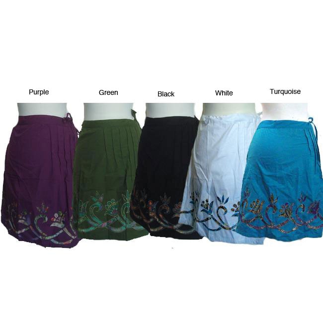 Women's Cotton Solid Color Skirt (Nepal)