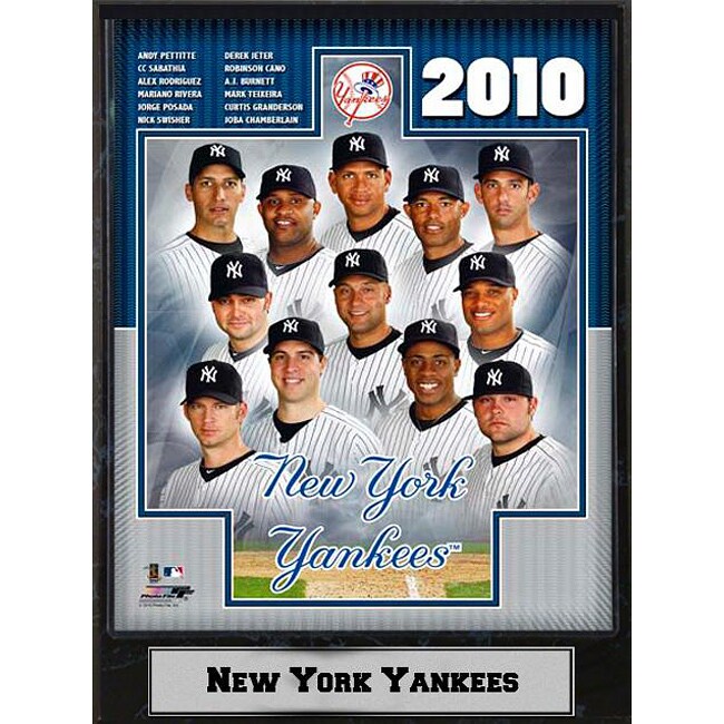 New York Yankees 2010 Team 9x12 Photo Plaque