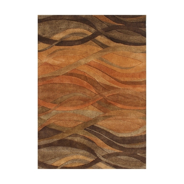 Alliyah Handmade Rust New Zeeland Wool Area Rug - 10' x 12'