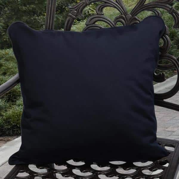 Clara Indoor/ Outdoor Navy 22-Inch Pillows made with Sunbrella (Set of 2)