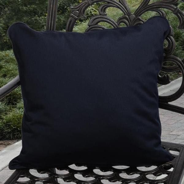 Clara Indoor/ Outdoor Navy 22-Inch Pillows made with Sunbrella (Set of 2)
