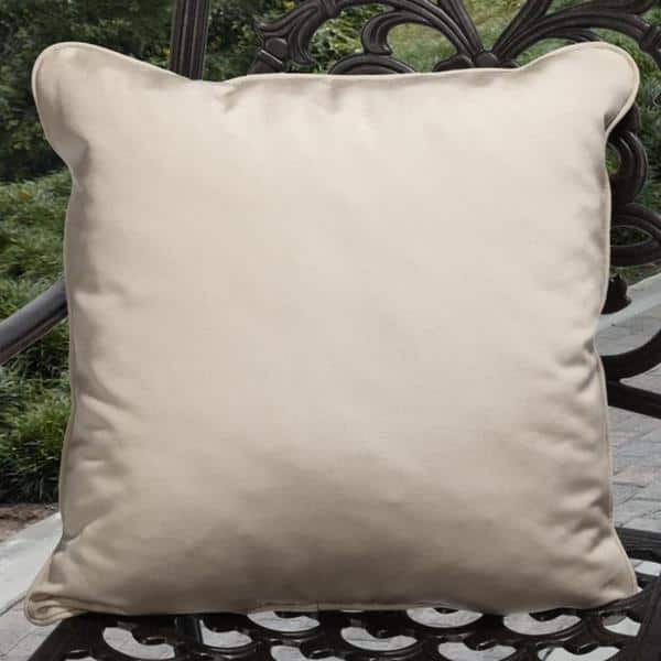 Clara Outdoor Beige Pillows Made With Sunbrella (Set of 2)