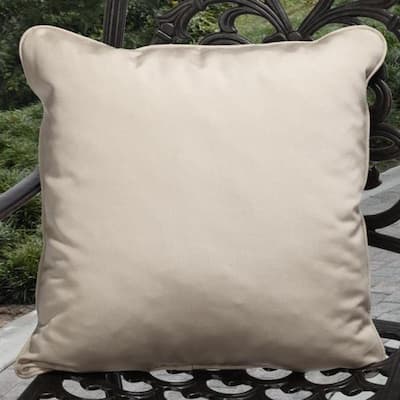 Clara Outdoor Beige Pillows Made With Sunbrella (Set of 2)