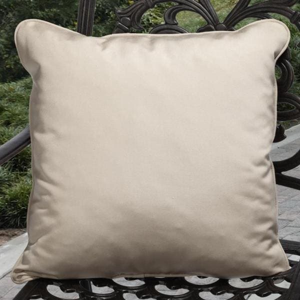 Clara Outdoor Beige Pillows Made With Sunbrella (Set of 2)