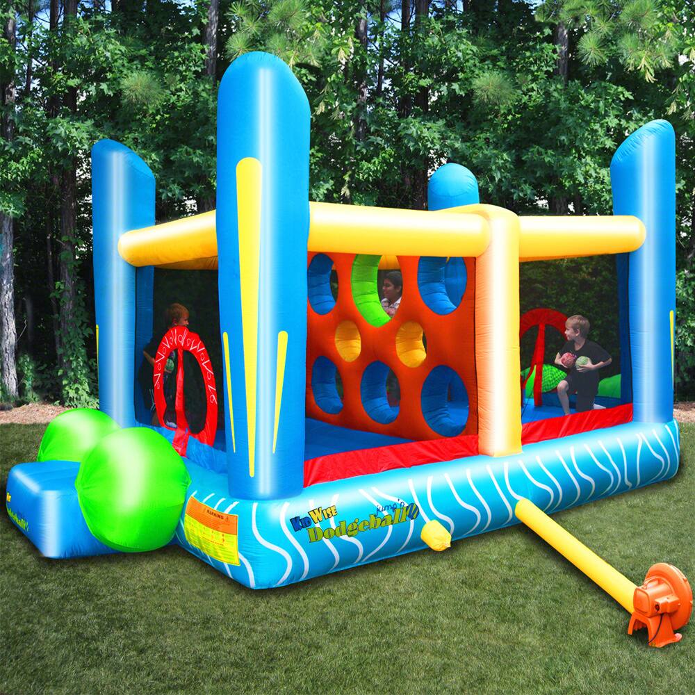 KidWise Jump'n Dodgeball Inflatable Bounce House - Blue