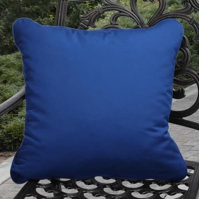 Clara Indoor/ Outdoor Blue Pillows made with Sunbrella (Set of 2)