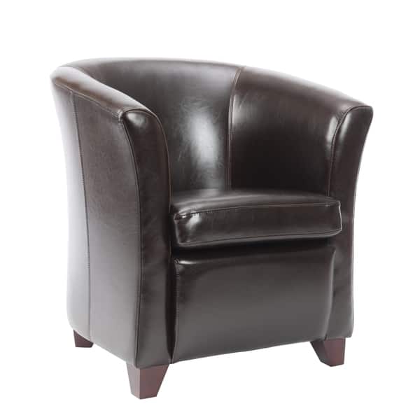 Shop Safavieh Madison Brown Leather Club Chair Overstock 5880394
