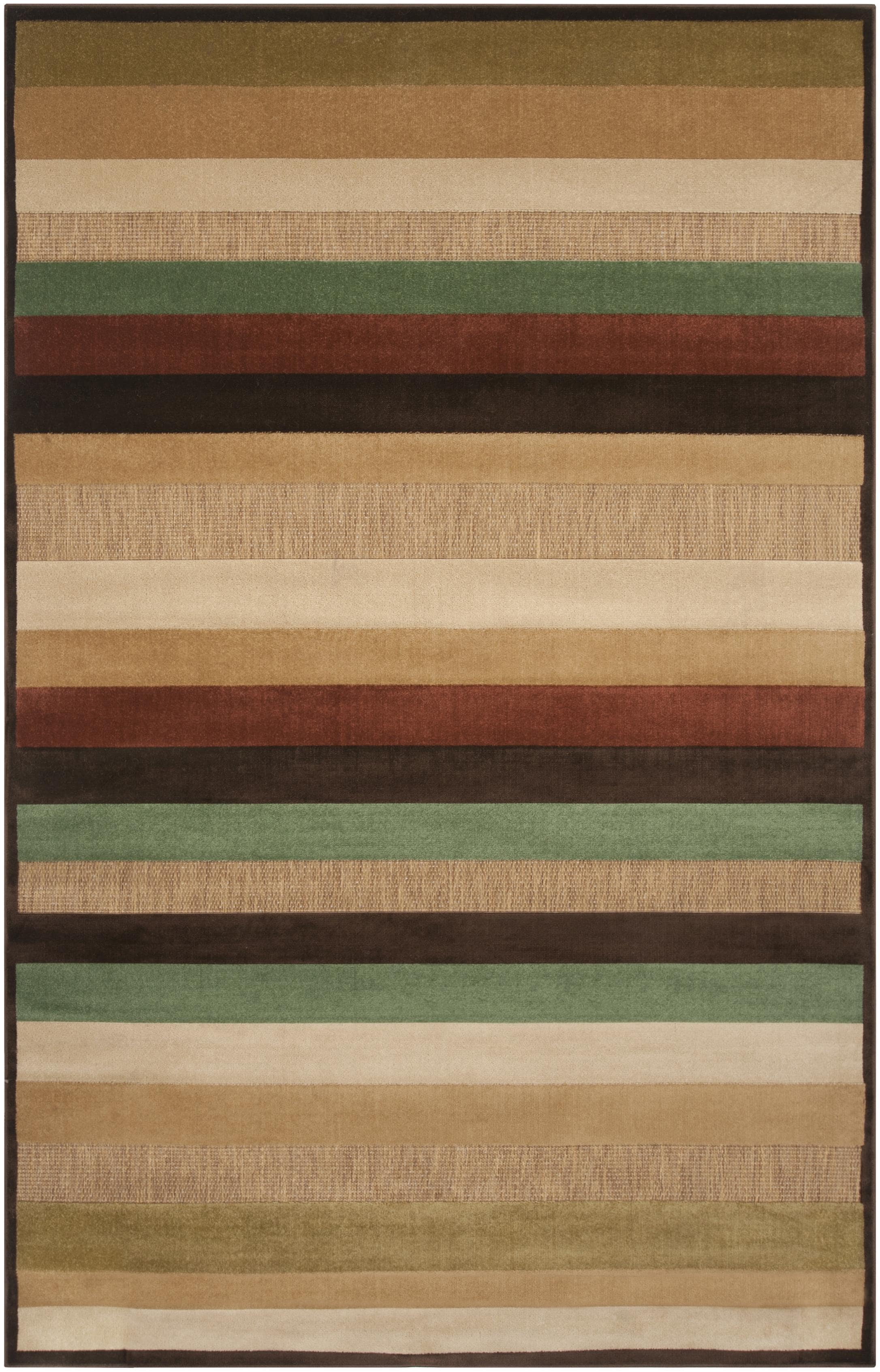 Woven Warm Stripes Natural Indoor/outdoor Rug (88 X 12)