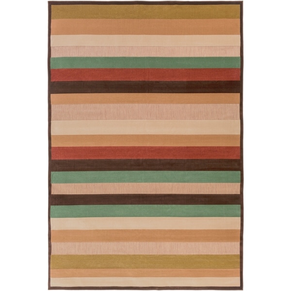 Woven Warm Stripes Natural Indoor/Outdoor Area Rug - 8'8 x 12'