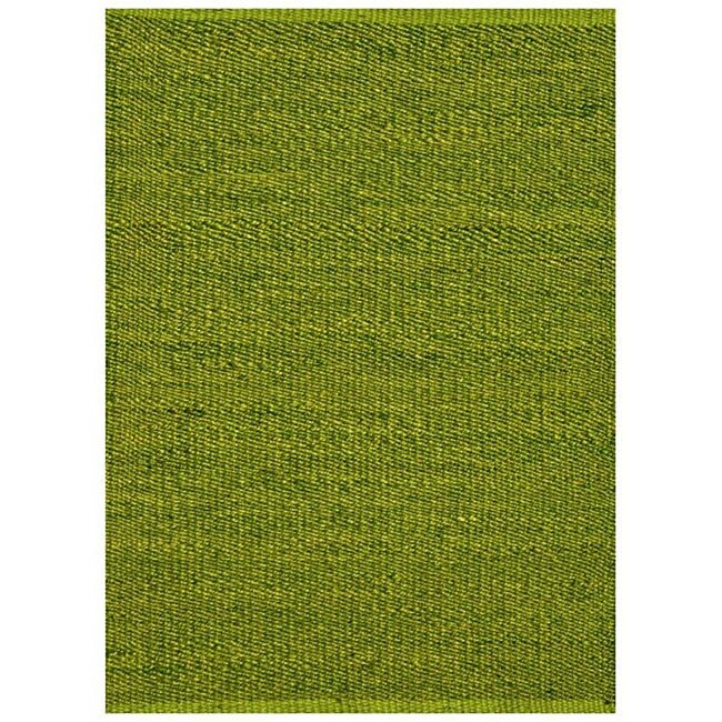 Hand woven Green Jute Rug (6 X 9)