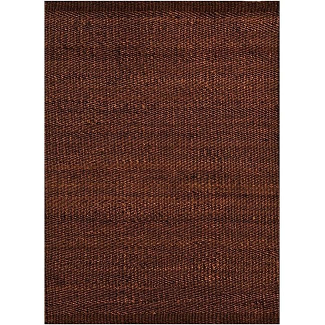 Hand woven Brown Jute Rug (6 X 9)