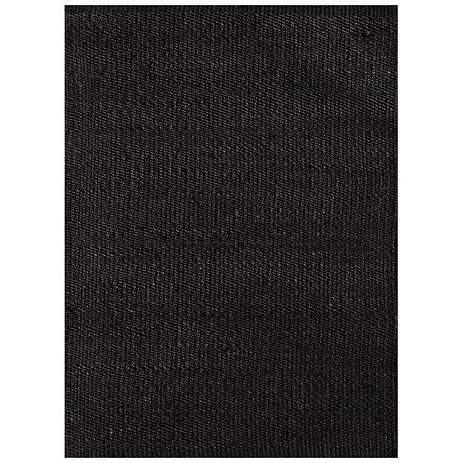 Hand woven Black Jute Rug (8 X 11)