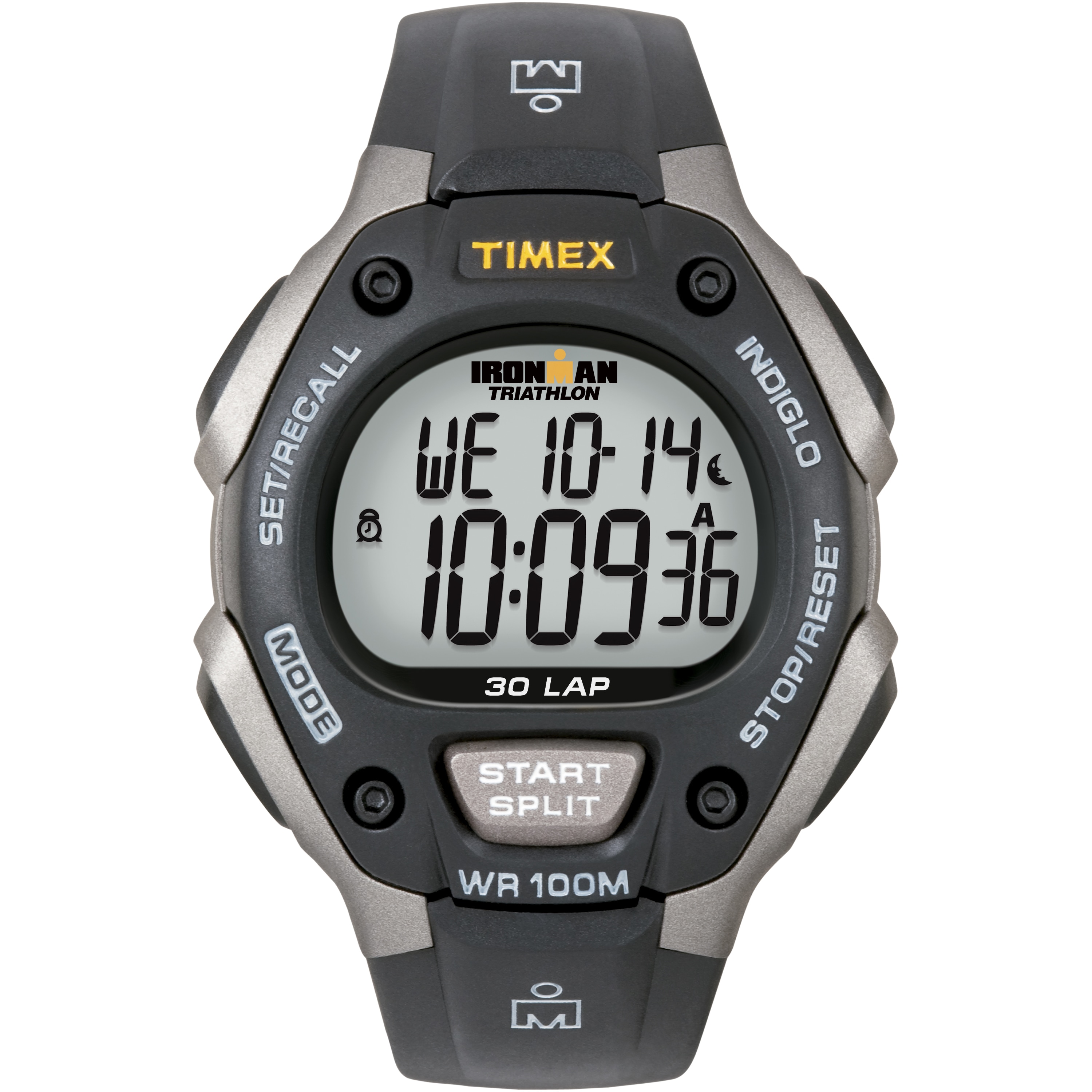 Timex Men's T5E901 Ironman Classic 30 Grey/ Black Resin Strap Watch - Grey/Black