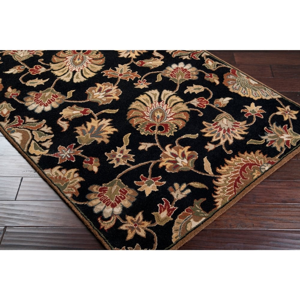 Livabliss Caper Handmade Floral Wool Area Rug