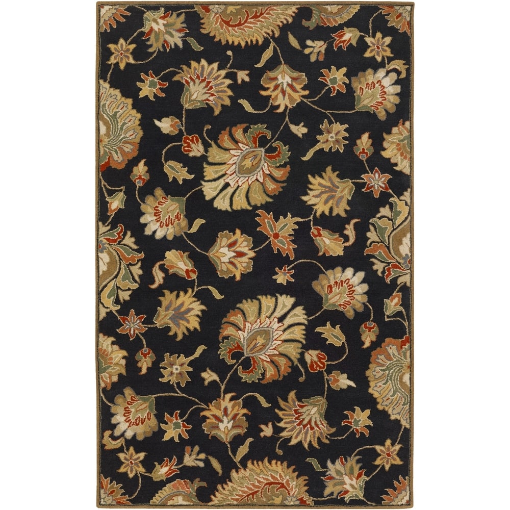 Livabliss Caper Handmade Floral Wool Area Rug