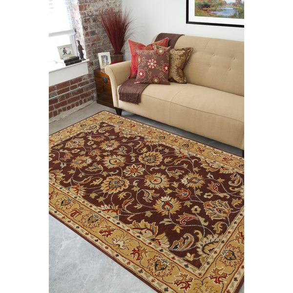 Hand-tufted Casa Plum Wool Area Rug (9' x 12')