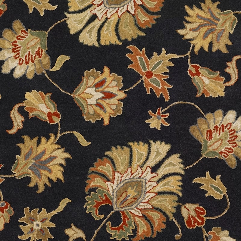Livabliss Caper Handmade Floral Wool Area Rug