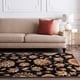 preview thumbnail 14 of 13, Livabliss Caper Handmade Floral Wool Area Rug Black - 4' Square