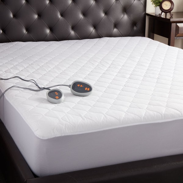 Shop Beautyrest Queen Size Heated Electric Mattress Pad Free Shipping Today