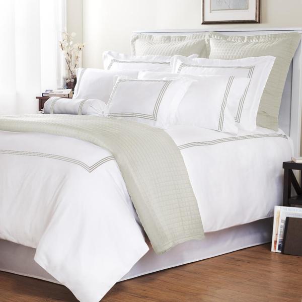 Ecru Stripe Baratto Stitch Euro Sham