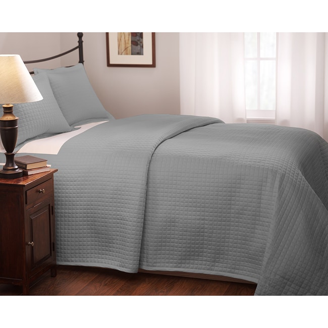 Roxbury Park Quilted King Size Platinum Coverlet