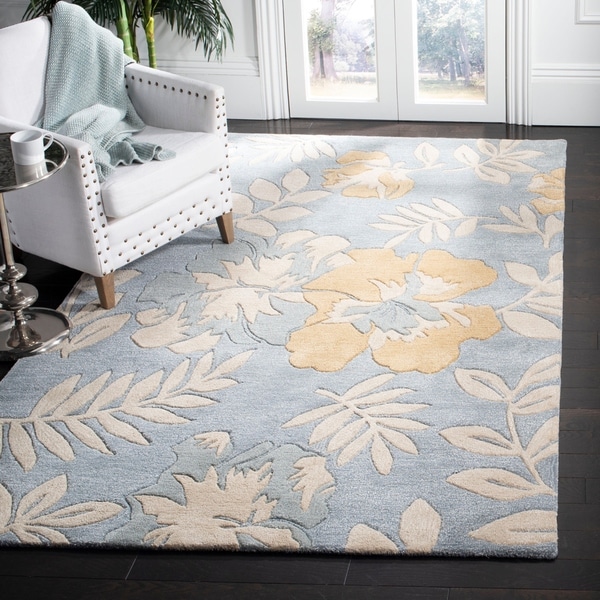 Safavieh Handmade Soho Blue/ Multi New Zealand Wool Rug - 7'-6" X 9'-6"