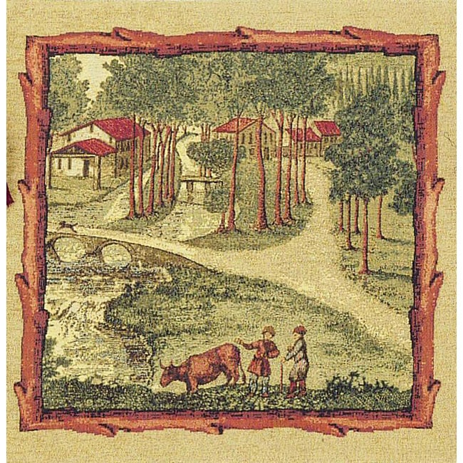 Peaceful Village European Tapestry Wall Hanging (2' x 1'11) Free