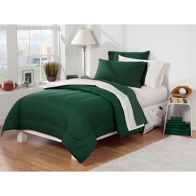 Shop Dorm Room Superset Hunter Green / Ivory 30-pieceTwin ...