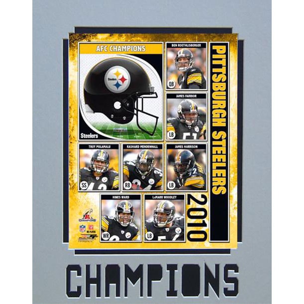 Encore Select 2010 AFC Champions Pittsburgh Steelers Matted Photo
