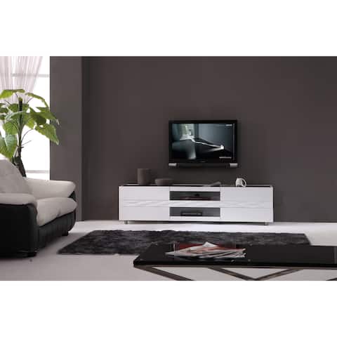 Firenze White Two-drawer Modern TV Stand