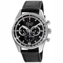 Zenith Mens El Primero Black Face Chronograph Watch