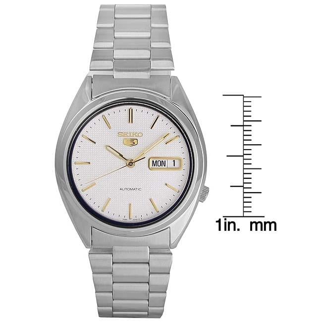 Seiko Men's Stainless Steel Silvertone Automatic Watch Seiko Men's Seiko Watches