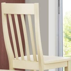 Roman Slat Back Antique White Chairs (Set of 2)