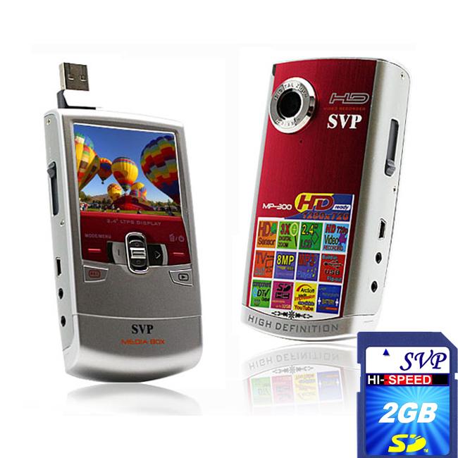 SVP 00 Red HD Camcorder with 2GB SDHC Memory Card SVP Point & Shoot Cameras