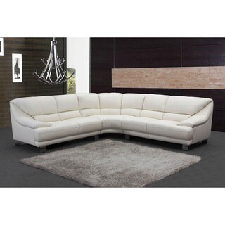 Verona White Leather Sectional Sofa - - 5900121