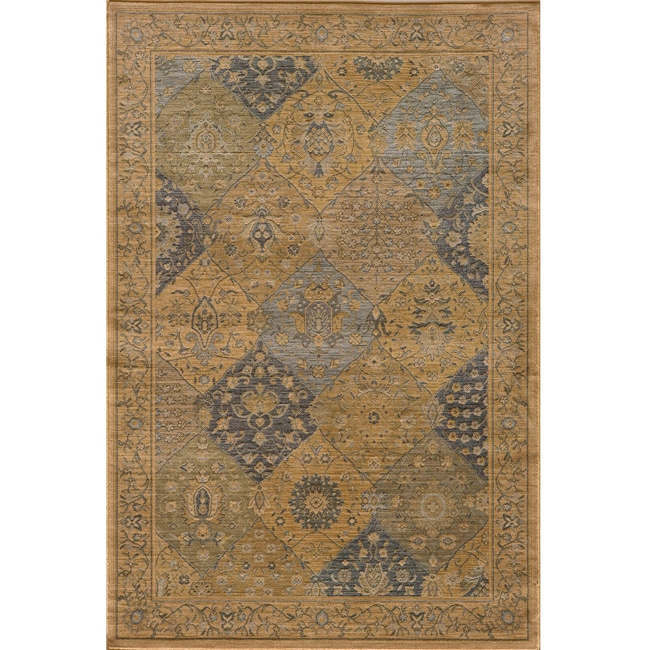 Preston Blue Panel Rug (2 X 3)