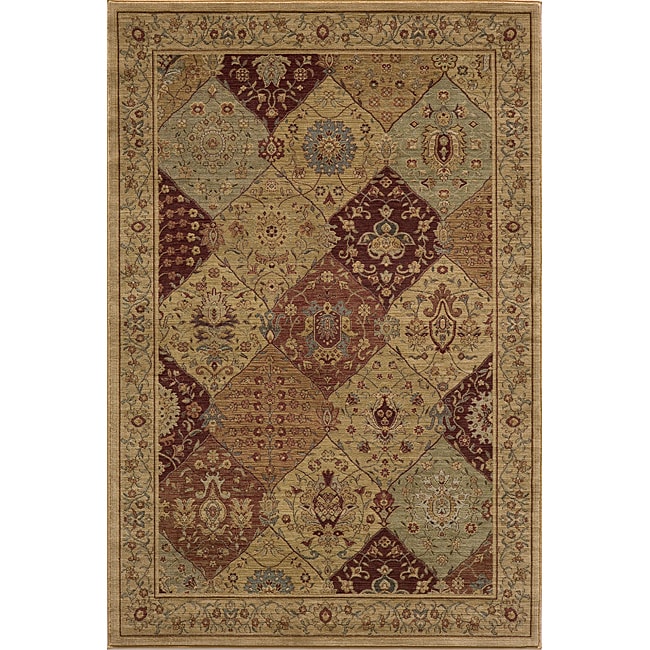 Preston Red Panel Rug (53 X 76)