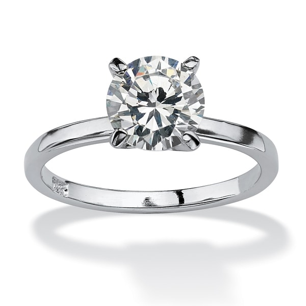 sterling silver engagement rings with cubic zirconia