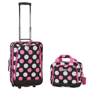 polka dot hardside luggage