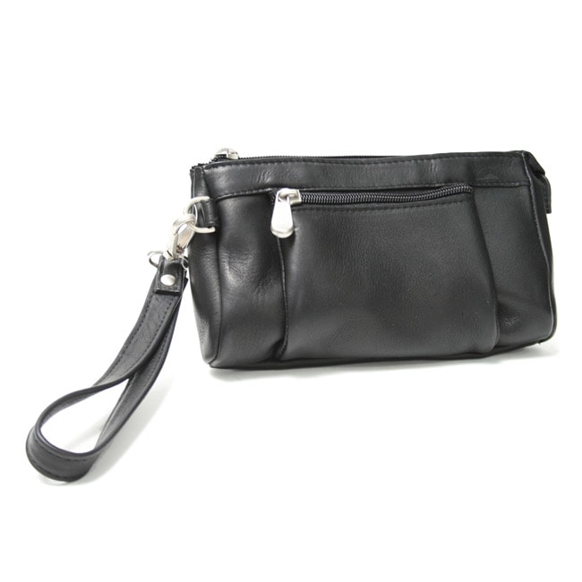 Royce Leather Vaquetta Multi-pocket Wristlet Wallet