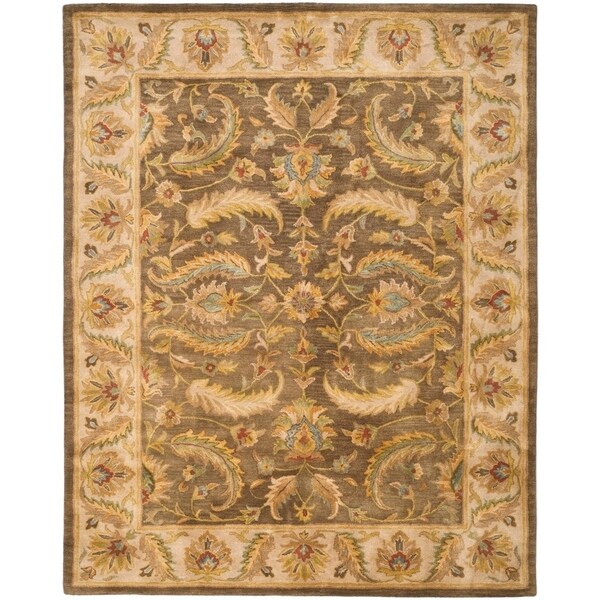 Safavieh Handmade Heritage Timeless Traditional Green/ Beige Wool Rug - 8'3" x 11'