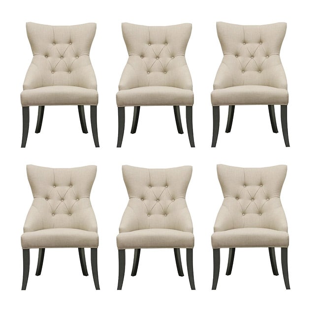 Daphne Beige Modern Dining Chairs (set Of 6)